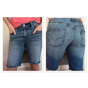 Levi’s Dad Jorts Cutoff 511 Shorts Size 34 Blue Denim